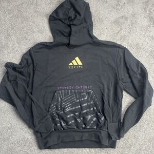 Adidas Men's Small Marvel Black Panther Wakanda Forever Black Hoodie